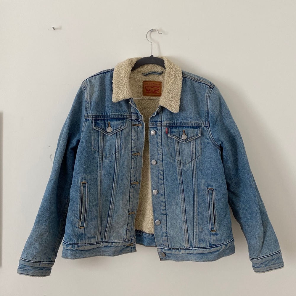 Levi Ex Boyfriend Denim Sherpa Jacket